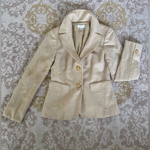 LOFT Beige Button-Up Blazer